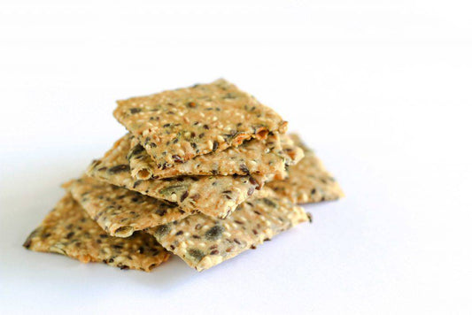 Gluten Free Salt & Seed Crackers - Cheese Therapy