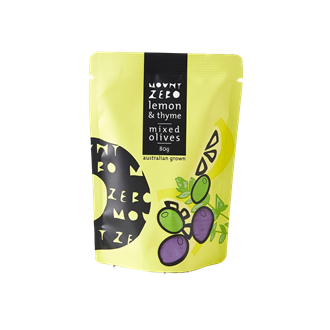 Lemon & Thyme Mixed Marinated Olive Pouches (80g) - Cheese Therapy