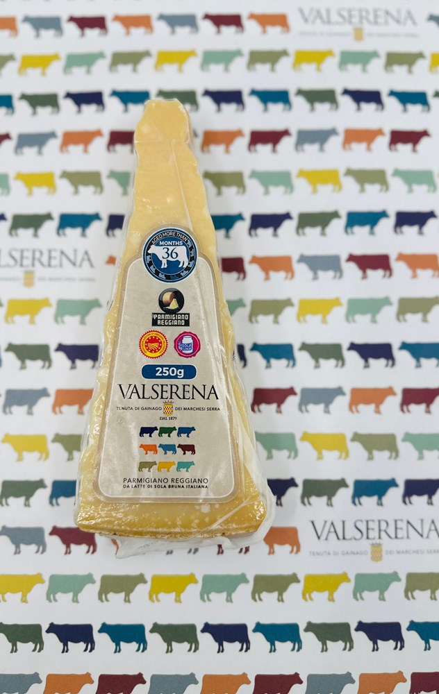 Valserena Parmigiano Reggiano Solo di Bruna | 250g, 36 Month Aged | Premium Italian Cheese